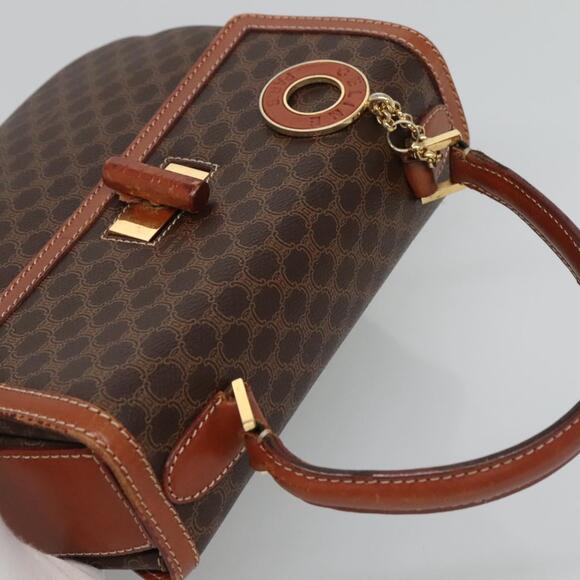 CELINE Macadam Canvas Hand Bag Pvc Leather Brown - Picture 6 of 13